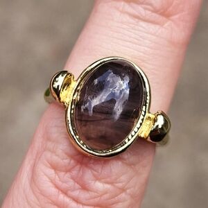Dark Stone Gold Ring Size 6.5 Ring